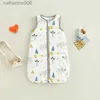 Sleeping Bags Infant Baby Boys Girls Sleeping Bag Cartoon Fox/Claus/ Pattern Sleeveless Zipper Swaddle Blanket Toddler ClothingL231225