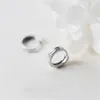 Solid Sterling Silver Simple Huggie Hoop Earrings Men Women A1044 &300S