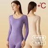 Mulheres Roupa Térmica A quente e elasticidade fino e esbelta Plus Aquecimento de veludo Sexy Thermal Roufes Sets Women Winter Roupos 231225