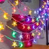 1PC 59,06 cali gwiazdor Star String Yard Light, ciepłe białe światła gwiazd do namiotu, lampa dekoracje ściennej sypialni, świąteczne dekorację wodoodporne światła świąteczne, impreza.