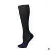 Chaussettes de sport Compression-hauteur à l'extérieur Corde à saut musculaire de couleur unie plate Running Calf Femmes Femmes Drop Livraison Athletic Outdoor AC OTJ7A