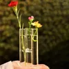 Wazony wazon testowy do kwiatów 3-rube szklane kwiat sparanowany wyświetlacz świeżego pulpitu Kwiatowy domek EL