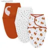 寝袋3pcs/set 0-6ヶ月のベビー寝袋新生児封筒coco coco swaddle soft cotton receiving branklet bedding sackl231225