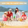 Bopoobo 6st Silicone Beach Toys Outdoor Sand Bucket Set Soft Animal Model Mini Sand Digging Shovels Kits Baby Water Game Spela 231225