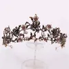 Barokke vintage zwart paarse kristal parels bruids tiaras kroon optocht diadeem sluier tiara bruiloft haaraccessoires 210701274d