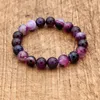 Strand Fashion Purple Onyx Bracelets For Women Buddha Beads Bangle Ethnic Accessories Men Bracelet Valentine's Day Gift