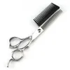 Professional JP440c steel 6 '' 2 in 1 hair scissors with comb haircut barber makas cutting shears hairdresser 231225