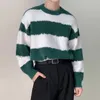 Sweaters para hombres Ropa de otoño Luz de tejido Páramo de lujo suéter swear streetwear vintage o cuello color sólido sólido