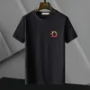 Designerska koszulka na męskie czarno-białe koszule Trender Trend T-shirt liter klatki piersiowej laminowany druk krótkoterminowy luźna koszulka 100% bawełniana top Z6