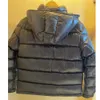 Herren Down Parkas Herren Pufferjacke mit Kapuze Down Jackets Designer klassischer Stil grau in der Außenbekleidung gestickt