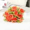 زهور الزهور محاكاة الربيع الفاوانيا باقة الحرير مزيف الزفاف العروس الأزهار المنزل غرفة المعيشة الديكور الفاوانيا الوردي الاصطناعي