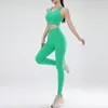 Aktive Sets Naqiyayaabei 2023 Yoga Set Leggings und Tops Fitness Sports Anzüge Fitnessstudio Kleidung BH Nahe Running Women Pant