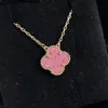 Verschiedene vier Blattklee Halskette Designer Schmuck klassische Anhänger Halsketten Gold Silber Mutter aus Perlengrün Blüten Halskette Verknüpfung Kette Damen Valentinstag Geschenke