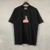 2024 Erkek Tişörtleri Gevşek Moda Sıradan Tshirt Sokak Baskılı Kısa Kollu T-Shirt Yaz