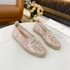 Topkwaliteit geweven gesloten teen espadrilles zacht lederen rubber klare zool loafers flats hakken dames luxe ontwerpers slip-on casual schoenen fabrieksschoenen met doos