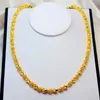 Anhänger Real 18k Gold Hollow Perlen Halskette Feiner Schmuck reine 999 Anhängerkette Echt fest für Frauen Hochzeit Luxusgeschenke