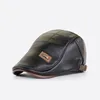 Ball Caps PU Leather Beret Plus Velvet for Men Dad Hat Outdoor Casual Bolets Cap boné Winter Peaked Sboy HATS SBOY MAN HOMEM