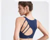 al Women Sports Bras Tops Cew Neck Fintness lo Tank Vest Skinfriendly Workout Breathble Blackless Quick Dry Top Female YW203 fashion