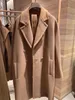 Baiocco MAX 80% Camel Hair 20% Sheep Hair Coat Women's Medium Classic Double Row Button Coat 231225