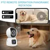 1080p HD WiFi Dual Lens Carmeras Security Camera 360 ° Panoramic IR IP Cameras Night Vision Full Color Automatisk mänsklig spårning 4x Digital Zoom Security Monitor