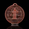 Extra Large Saint Benito Medalj högkvalitativ smycken Stor religiös Saint Benedict Round Prize 125mm 231225