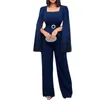 Ethnic Clothing 2023 African Jumpsuit Summer Women Polyester Red Blue Dark Three Colors Long Clothes With Belt