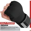 Skyddande växellåda hand wrap inre handskar halv fingergel handske för muay thai mma kickboxing kampsport stansning hastighet väska tåg dh5mv