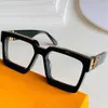 Millionaire L 1165 Designer Solglasögon V Timeless Classic Mens Pure Black eller med Gold Wire Frame Transparent Lens Men High Qualit2623