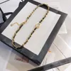 Geavanceerd designer lederen touw ketting mode dames stijl ketting populair luxe merk korte keten voortreffelijke vergulde vergulde accessoires geselecteerde geschenken J12096