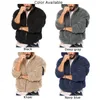 Chaquetas para hombres elegantes y cómodos abrigo de moda falsa peleón con capucha esponjosa chalaca con capucha jersey manga larga