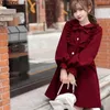Manteau en laine pour femmes d'hiver Style Lolita japonais doux Kawai Bow a-ligne vestes amples femme élégante automne mode coréenne vêtements d'extérieur 231225