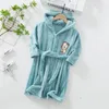 Baby Boys Girls Fathrobe Cartoon Tiger Wooded Wideed Retswear Rets Winter Warm Darm Darm Children's Pajama Long Sleeve Kid Rets 231225