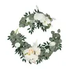 Fleurs décoratives 2x Silk Wedding Arch Fleur Signe de bienvenue Décorations florales pour la réception Décoration d'arrangement de toile de fond