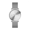 Orologi da polso Bauhaus Design coppia di orologio in acciaio in acciaio Minimalista Ultra-sottile impermeabile