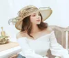 Wide Brim Hats 1920s Graceful Hat Lightweight Sun 20s 50s Floral Fascinator Costume Party Head Accessory For Drop HatsWide2866084
