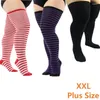 Chaussettes femme grande taille surdimensionnées au-dessus du genou, cuisse haute