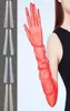 Summer Women Ultrathin Sunscreen Driving Glove Hallowe 70 cm Sexiga spetshandskar Mesh Garn Långt full finger Touch Screen Gloves11640039