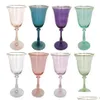 Wijnglazen 300Ml Gekleurde Glazen Beker Rode Champagne Schotel Cocktail Swing Cup Voor Bruiloft Ktv Bar Creatieve Jy11 Drop leveren Dh5Yu