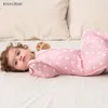 Baby sovsäck född swaddle ärmlös sömnsäck sommar tunn bomull mjuk 2 sätt dragkedja blöja byte