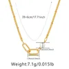 Pendant Necklaces Minar 2024 Hollow Paperclip Chain Simulated Pearl Chokers For Women 18K Real Gold Plated Brass Jewelry