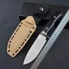 H1225 T8 Survival Straight Couteau DC53 Satin / Stone Wash Drop Point Point G10 / Acier Handle Handle de camping extérieur Couteaux à lame fixe avec kydex