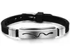 Silicone Bracelet Silica Gel Boys Bracelet Cuff Bangles For Men 316L Stainless Steel Bangles Pattern7694167