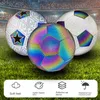 Pallone da calcio riflettente olografico misura 4 5 Palloni da calcio che si illuminano al buio Regali con gonfiatore Eccellente elasticità Articoli sportivi 231225