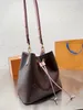 Borsa a secchiello firmata Neo noe borsa a tracolla floreale marrone da donna classica borsa a secchiello con coulisse borsa a tracolla singola borsa a tracolla Messengers portafoglio da donna