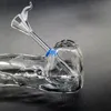 20cm Le tuyau d'eau du pénis masculin Bong en verre de haute qualité avec dégagement de tige vers le bas pour fumer des tuyaux Dab Rig