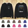 Sweat-shirt de Rhude Mens Pullover Sweater Black Hip Hop Hop Casual Jacket Taille S-XXL