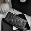 Womens wallets designer Cowhide two fold diamond grid wallet woman long wallet caviar pattern ball pattern leather wallet long wallet plaid handbag