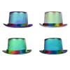 Bérets Top Hat Magicic Pork Pie Bowler Performances de scène Carnival Fancy Down Costume Accessoire