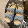 Wysokiej jakości niebieskie sandały dla kobiet letnie chłodny i słodki styl sandałowy
