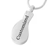 Colliers pendants Bijoux en acier inoxydable de l'urne de feuille pour Crémation humaine / Pet Crémation Gift Mémorial personnalisé